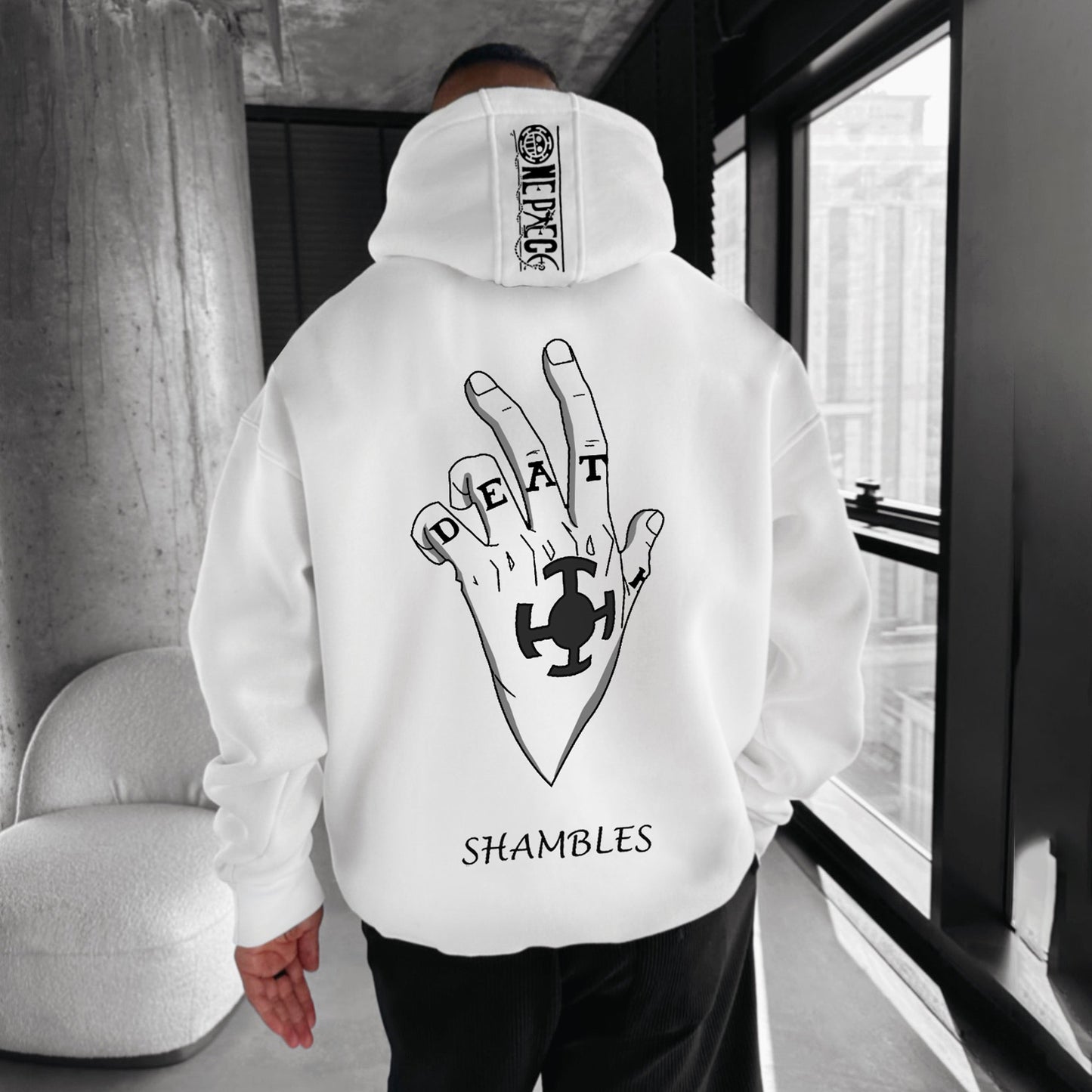 Oversize One Piece Print Hoodie