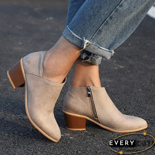 Plus Size Chunky Heel Shoes