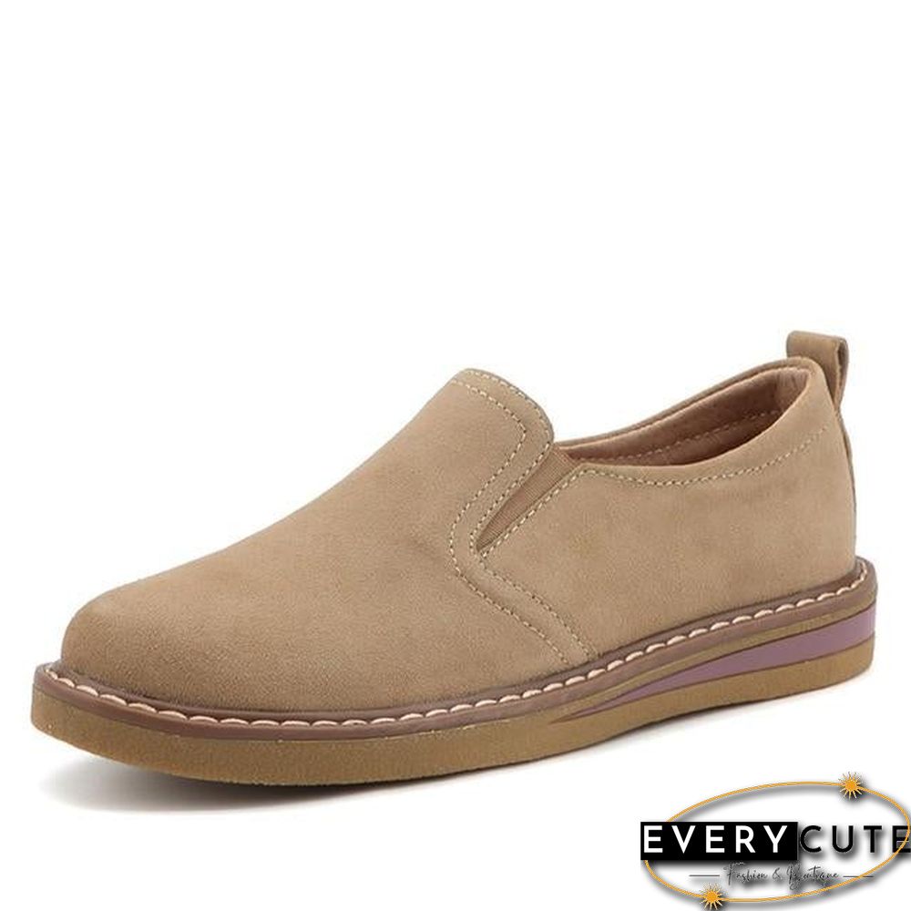 Women Moccasins Flats Genuine Leather Slip On Suede Loafers Shoes