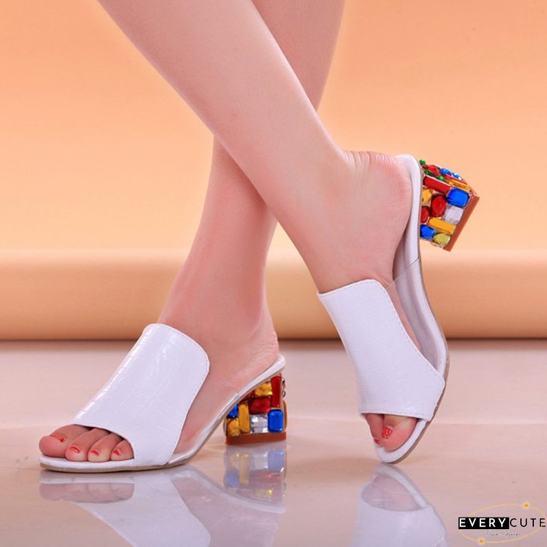 Women's Shoes Fashion Casual Party Open Toe Square Heel Sandals