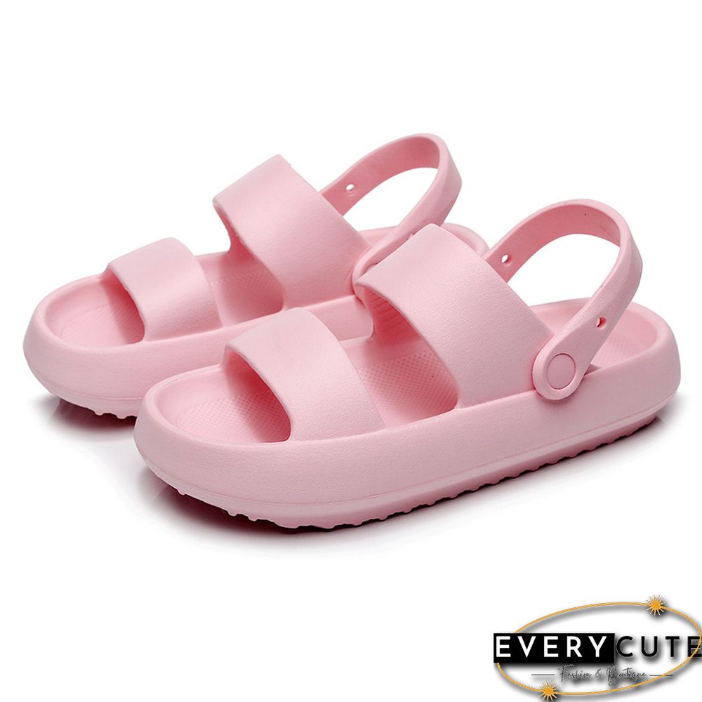 Summer Women Beach Platform Sandals Black Soft Sole EVA Slides Woman Fashion Non-slip Outdoor Slippers Female Comfortable Shoes