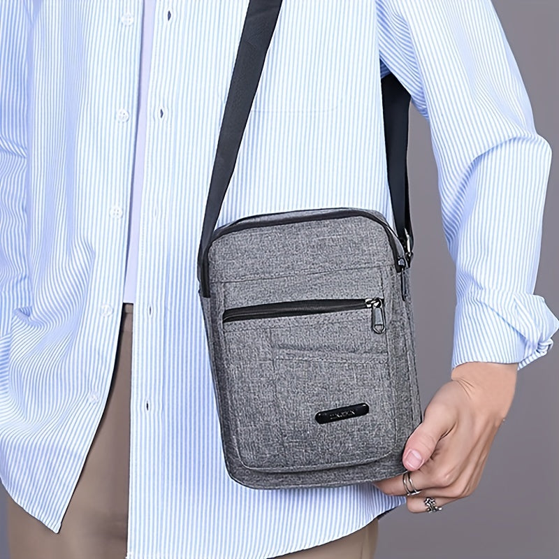 Men's Bag Shoulder Messenger Bag Casual Nylon Canvas Waterproof Backpack Mobile Coin Purse