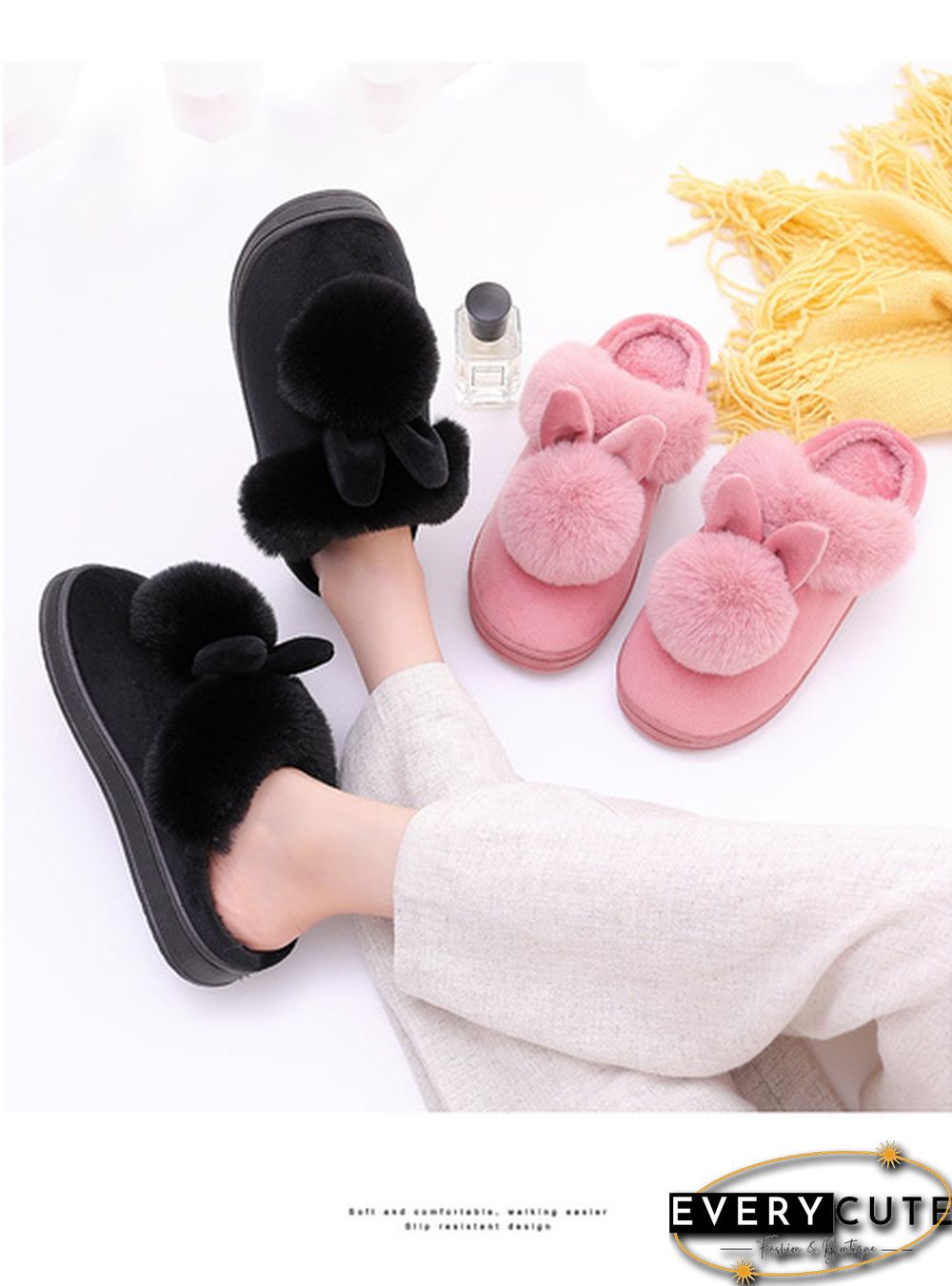 Winter Womens Indoor Shoes Cotton Cartoon Slippers Warm Home Shoes Women Cute Slippers Plus Size 36-41 Pantufas Feminino