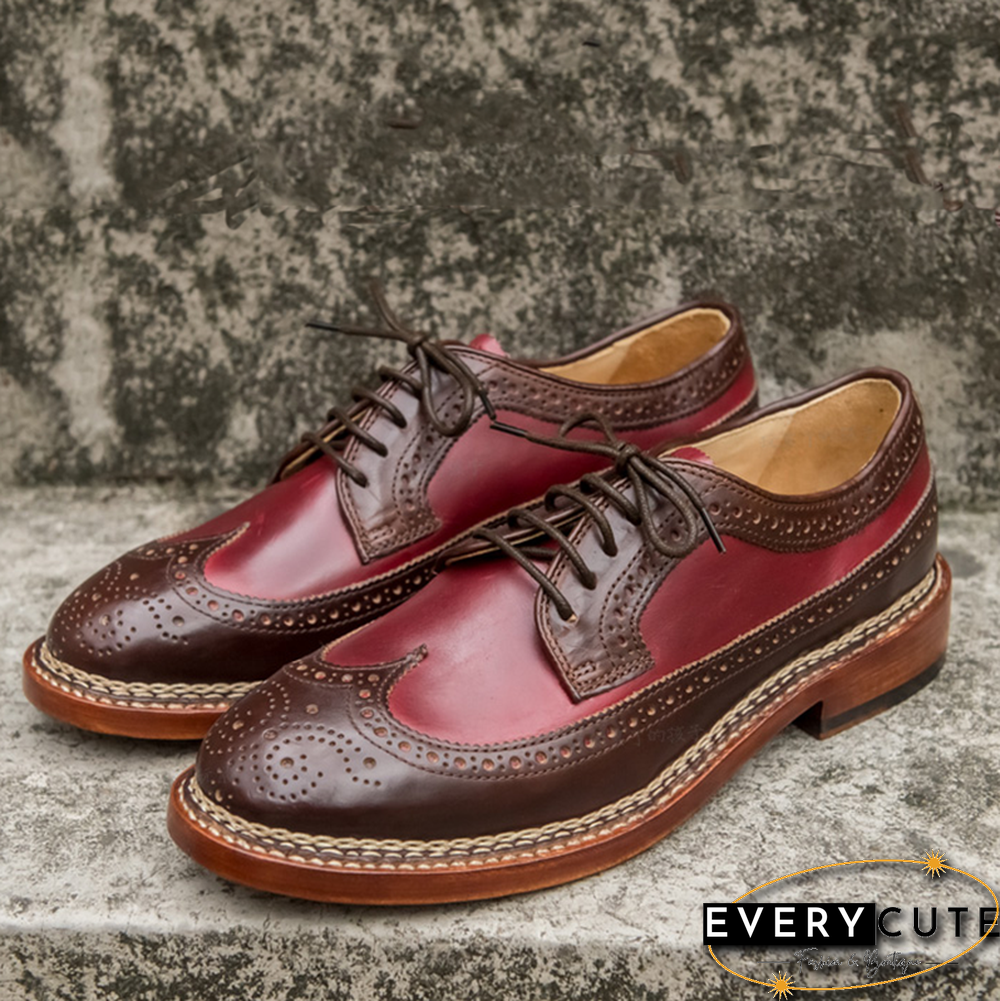 Handmade Genuine Calf Leather Oxford Shoes