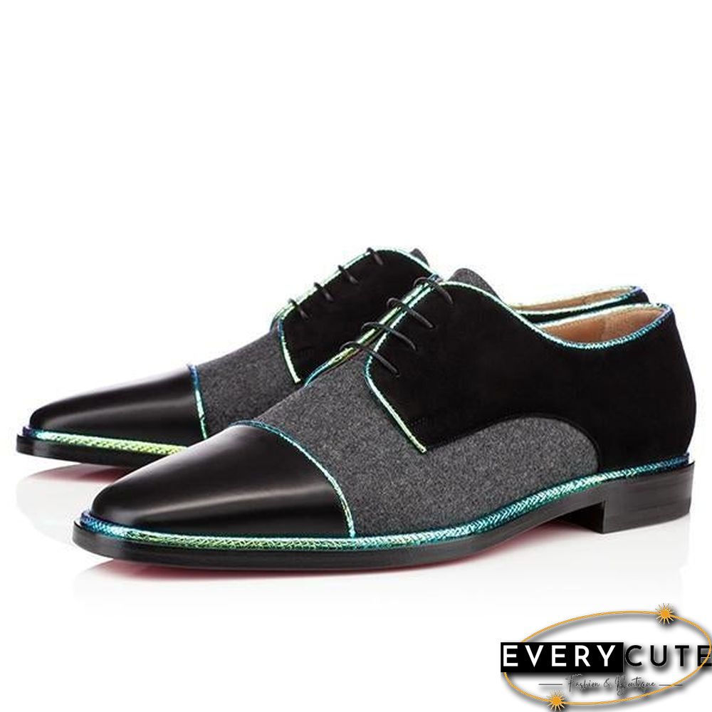 Stylish Color Matching Leather Shoes Oxford Shoes