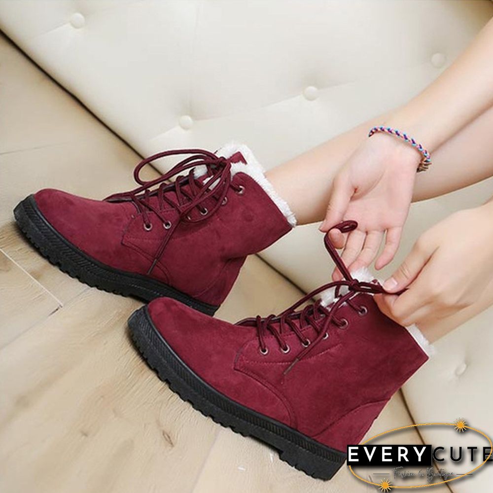 Ankle Snow Boots Stylish Winter Shoes High-top Boots British Style