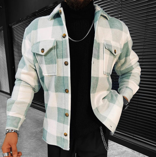 Checkerboard Long-sleeved Shirt/jacket