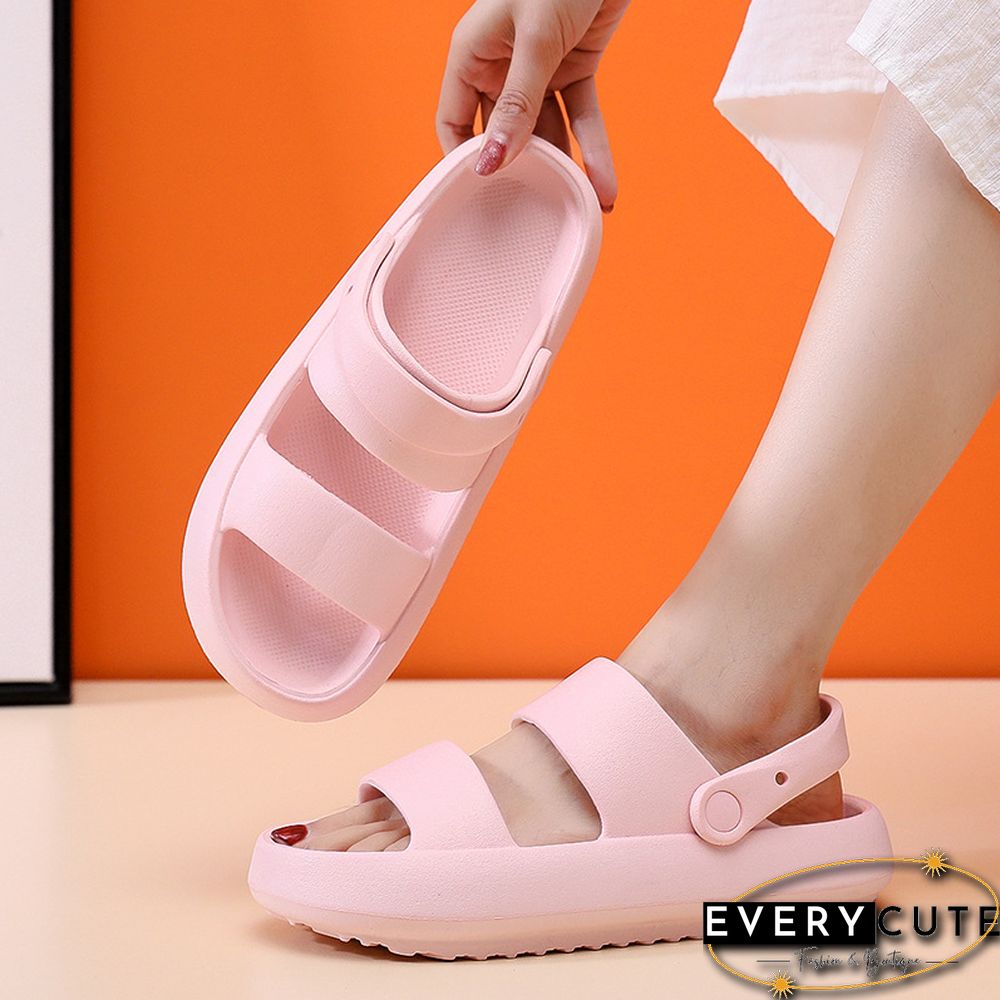 Summer Women Beach Platform Sandals Black Soft Sole EVA Slides Woman Fashion Non-slip Outdoor Slippers Female Comfortable Shoes