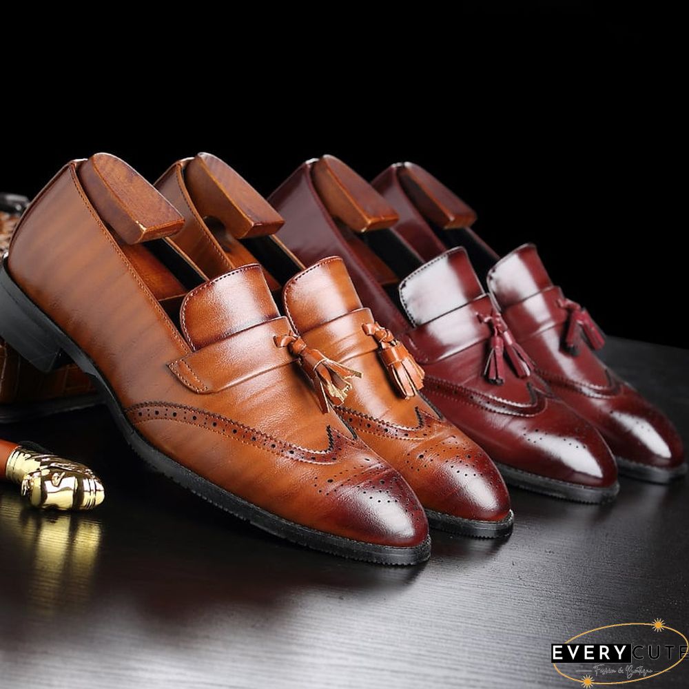 Men's Fashion Vintage Tassel Leather Shoes