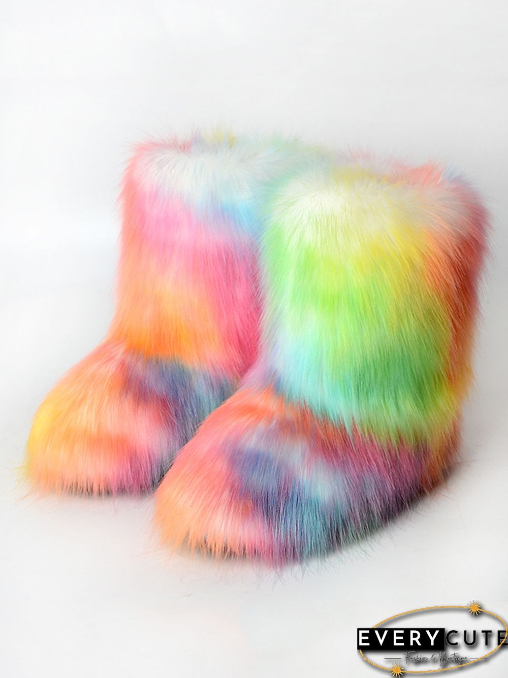 Colorful Keep Warm Round-Toe Boots