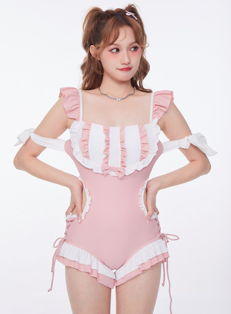 Pink Starfish Kawaii Dolly Swimsuit