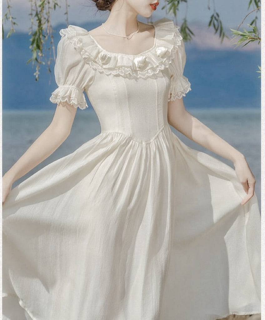 Rosa Sea Romantic Vintage-style Fairycore Princess Dress