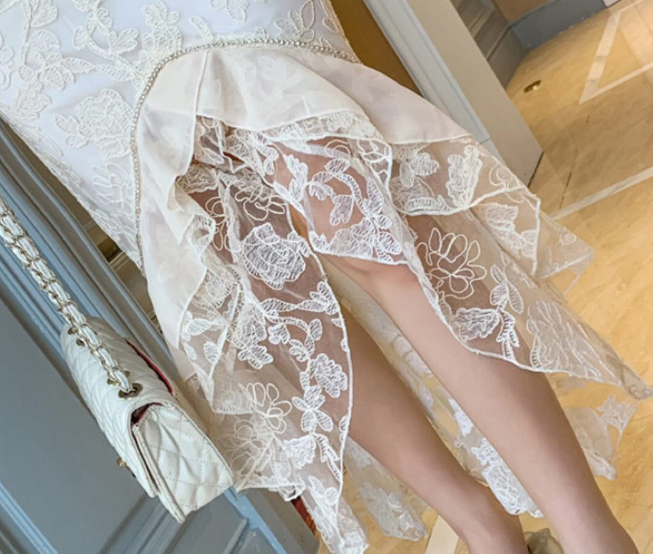 Baroque Pearl Royalcore Statement Dress