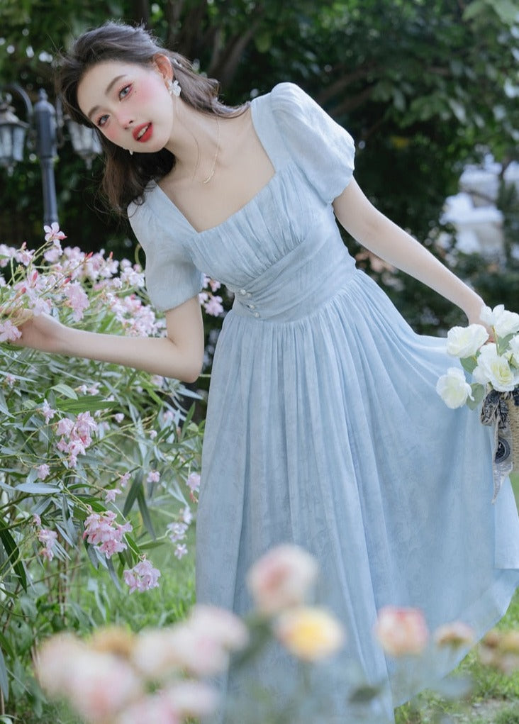 Edith 50s Blue Vintage-Style Dress