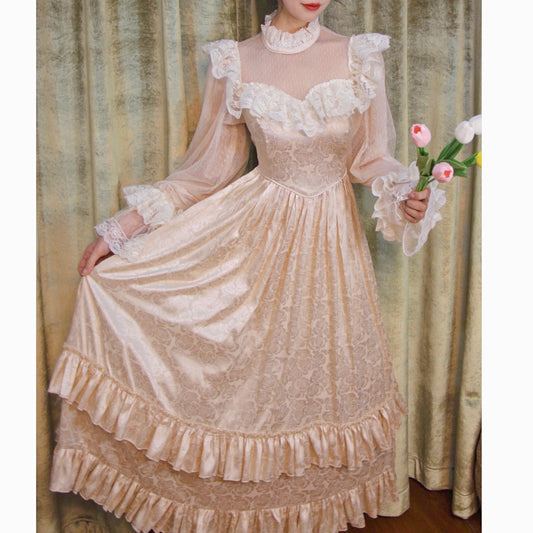 Golden Dreams Romantic Royalcore Victorian Fairy Princess Dress