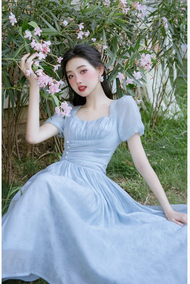 Edith 50s Blue Vintage-Style Dress