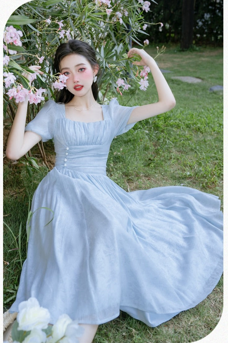 Edith 50s Blue Vintage-Style Dress