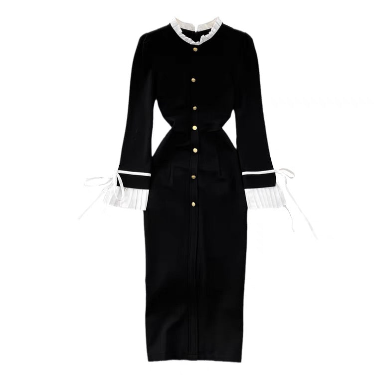 Vamp Lady Black Witchy Dark Academia Dress