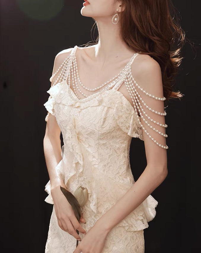 Baroque Pearl Royalcore Statement Dress