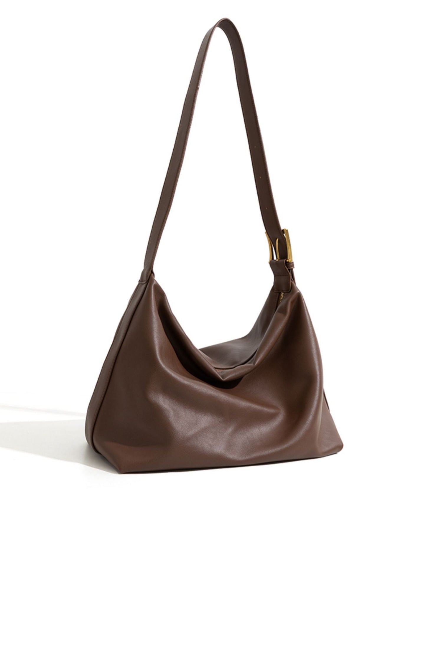 Aly Solid Color Faux Leather Handbag