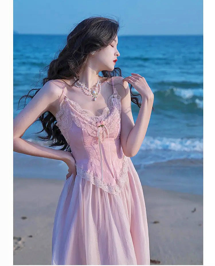 Josephine Pearl Necklace+Dress Set - Romantic Royalcore Princess Dress