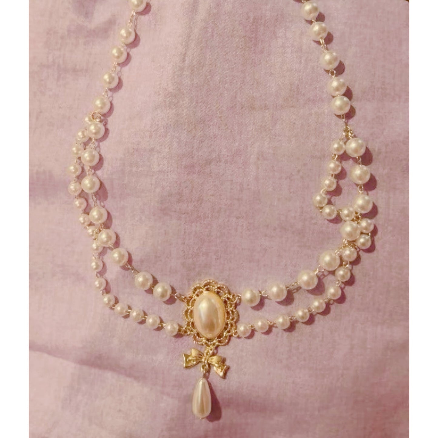 Josephine Pearl Necklace+Dress Set - Romantic Royalcore Princess Dress