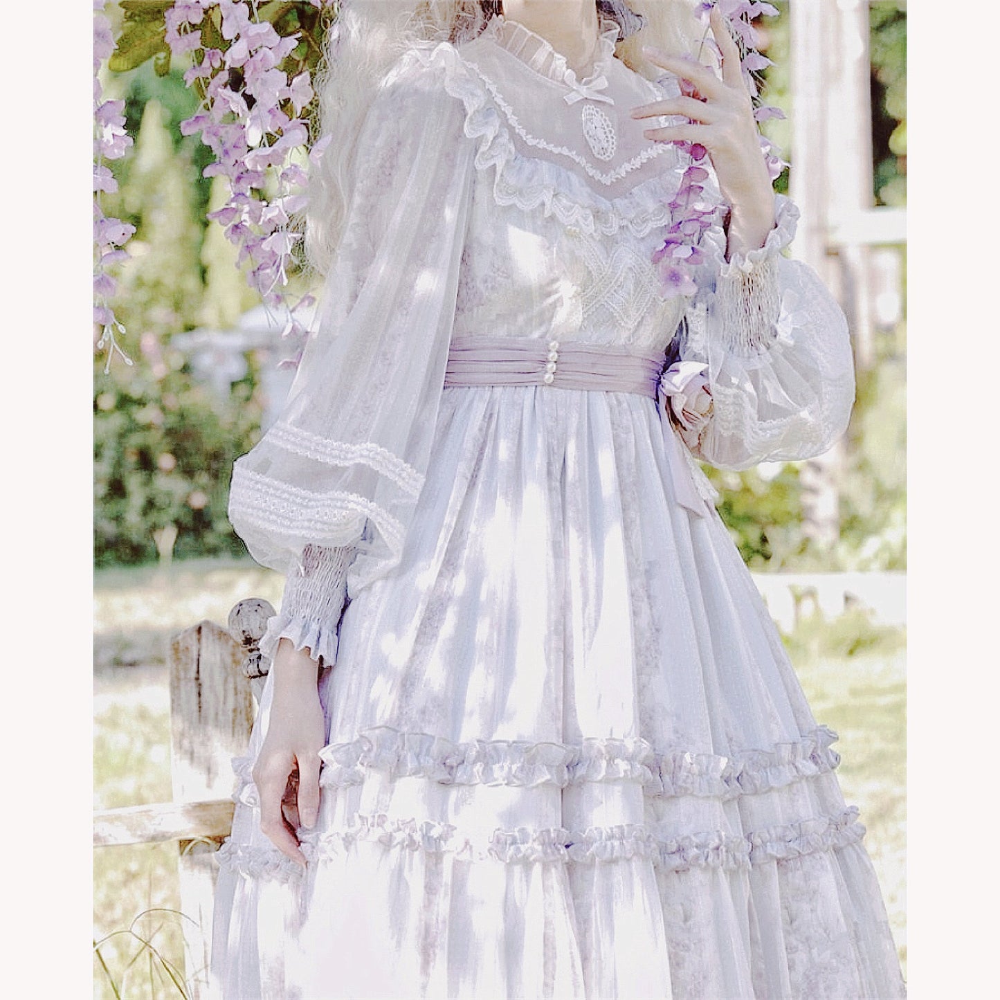 Ghost Fairy Violet Romantic Royalcore Dress