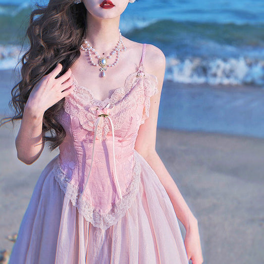 Josephine Pearl Necklace+Dress Set - Romantic Royalcore Princess Dress